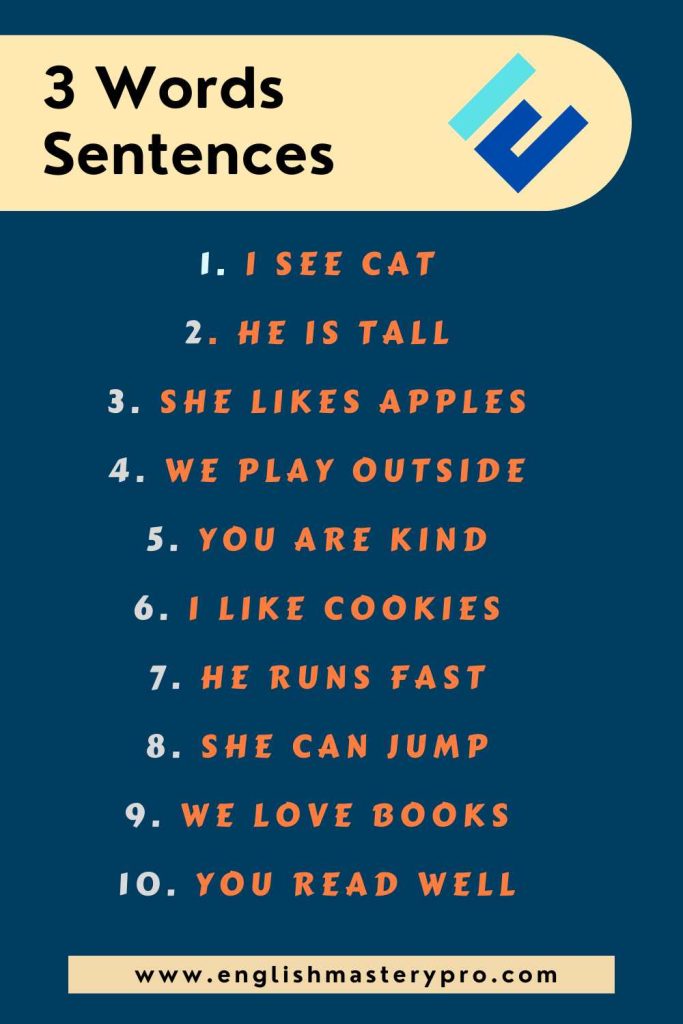 Three Word Sentences